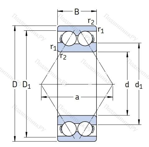 Двухрядный шариковый подшипник