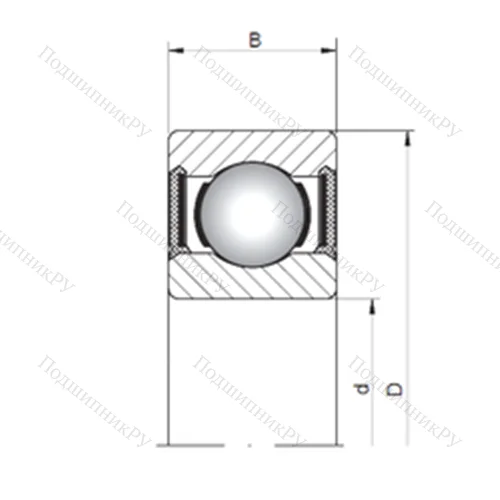 Подшипник шариковый радиальный 617/8-2RS от производителя  CX Подшипник шариковый радиальный 617/8-2RS от производителя  CX
