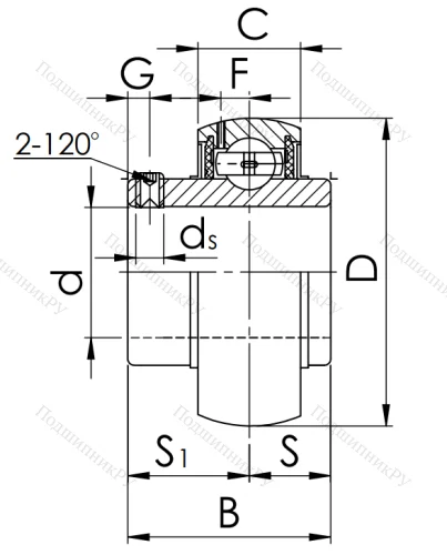 Корпусный подшипник UC 215 (480215 ) в Владимире