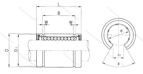Подшипник LM 25 UU OP в Владимире