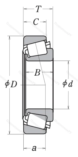 Конический роликовый подшипник HR 30212 J от производителя  NSK Конический роликовый подшипник HR 30212 J от производителя  NSK