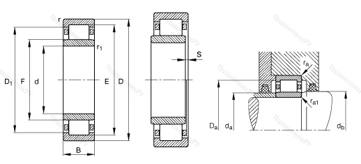 Роликовый цилиндрический подшипник