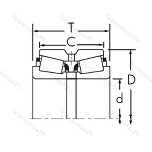 Подшипник роликовый радиально-упорный 598X/592D+X 1S-598 от производителя  TIMKEN Подшипник роликовый радиально-упорный 598X/592D+X 1S-598 от производителя  TIMKEN