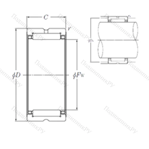Подшипник игольчатый радиальный NK 65/35R
