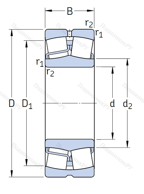 Сферический роликовый подшипник 22212 E/C 3