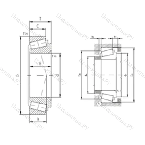 Подшипник роликовый радиально-упорный 32028AX