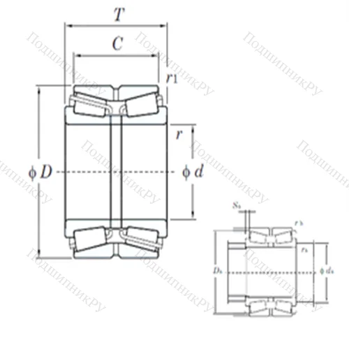 Подшипник роликовый радиально-упорный 46T 32321JR/133 от производителя  KOYO Подшипник роликовый радиально-упорный 46T 32321JR/133 от производителя  KOYO