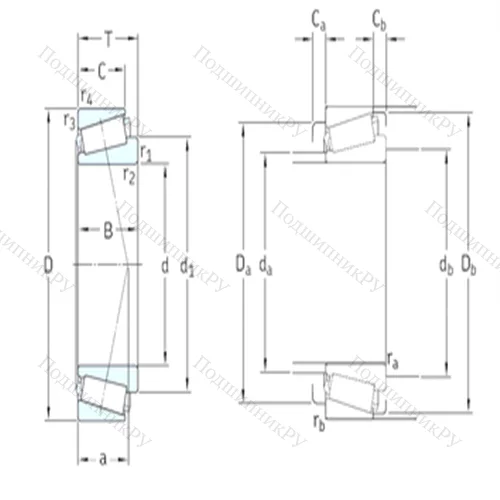 Подшипник роликовый радиально-упорный T 7FC 070/QCL 7C от производителя  SKF