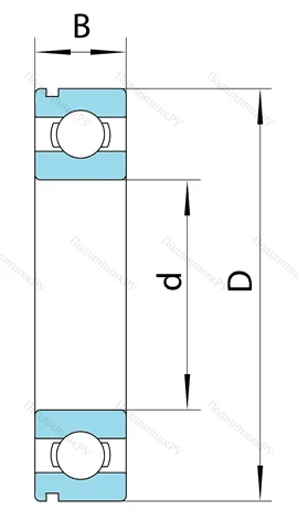 Шариковый однорядный подшипник 50316 (6316 N) в Владимире