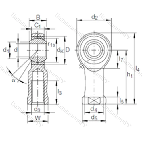 Подшипник скольжения сферический GIKL 20 PB