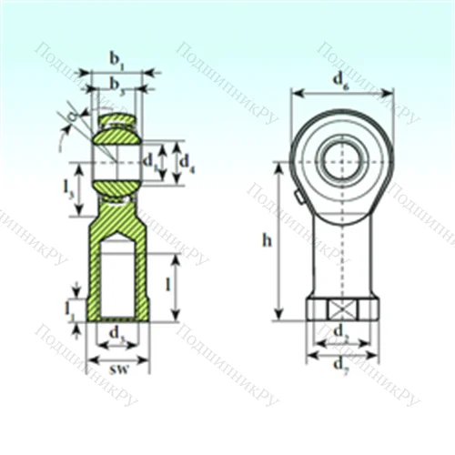 Подшипник шариковый радиальный самоцентрирующийся TSF 10 BB-O