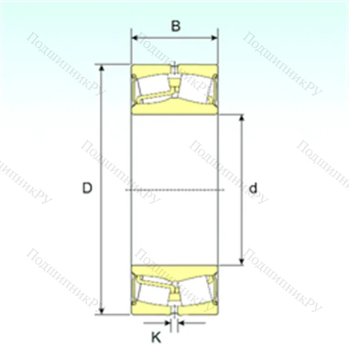 Подшипник роликовый радиальный самоцентрирующийся 23240-2RS от производителя  ISB