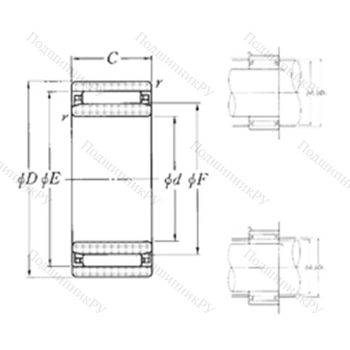 Подшипник игольчатый радиальный NAO-30?52?18