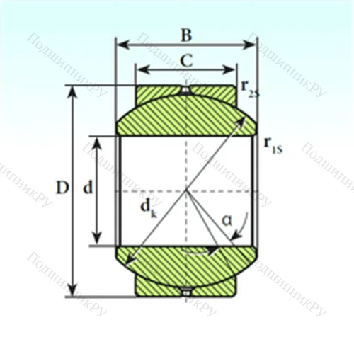Подшипник скольжения сферический GE 12 SB