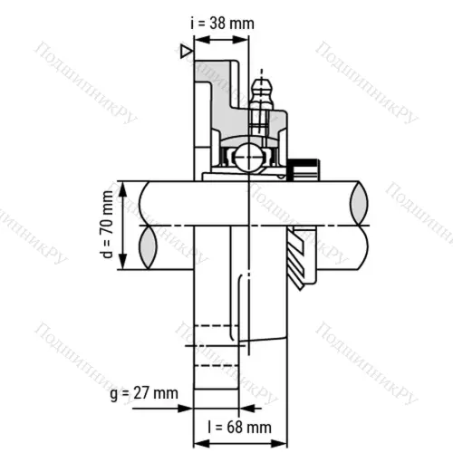 Подшипниковый узел UKF 316+H 2316 - Вал: 70 мм от производителя  LPZ