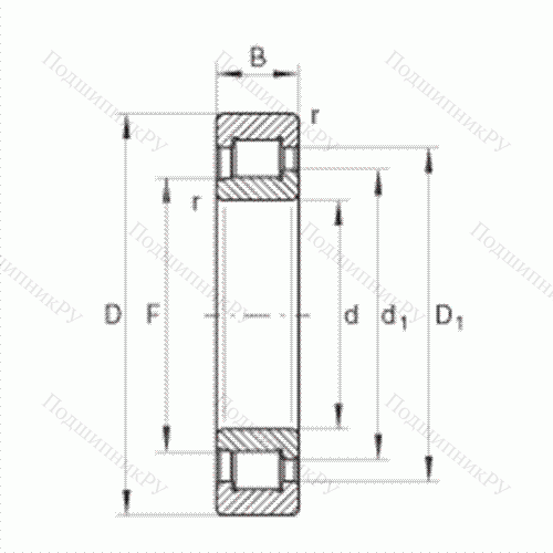 Подшипник роликовый радиальный SL 192326-TB от производителя  INA Подшипник роликовый радиальный SL 192326-TB от производителя  INA