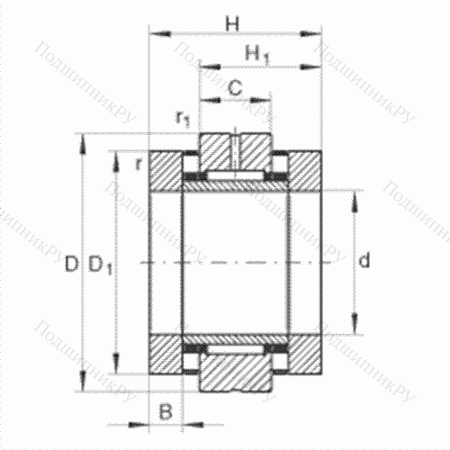 Подшипник комбинированный роликовый ZARN 75155-TV от производителя  INA
