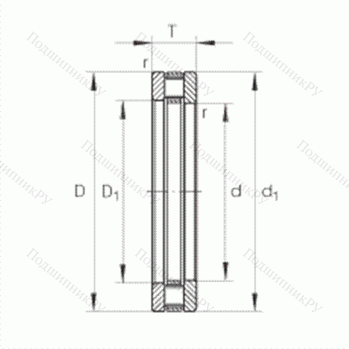 Подшипник роликовый упорный 81118-TV от производителя  INA Подшипник роликовый упорный 81118-TV от производителя  INA