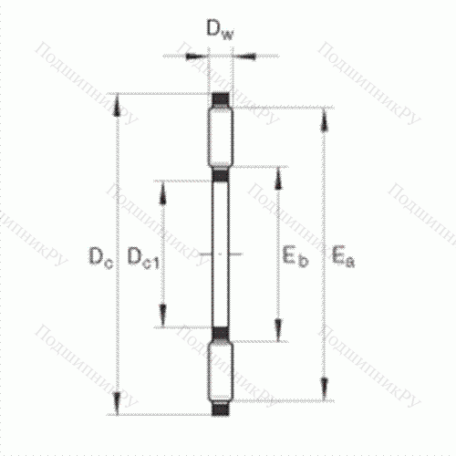 Подшипник роликовый упорный игольчатый AXK 140180 от производителя  INA Подшипник роликовый упорный игольчатый AXK 140180 от производителя  INA