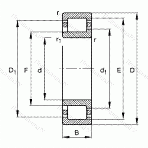 Подшипник роликовый радиальный NJ 2324-E-M 1 от производителя  FAG Подшипник роликовый радиальный NJ 2324-E-M 1 от производителя  FAG
