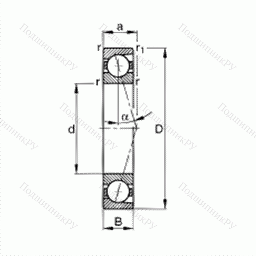 Подшипник шпиндельный B 7209-C-T-P 4S от производителя  FAG Подшипник шпиндельный B 7209-C-T-P 4S от производителя  FAG