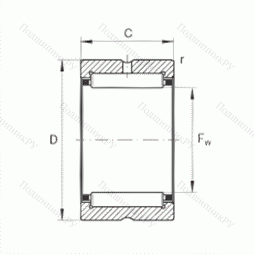 Подшипник роликовый игольчатый NK 12/12